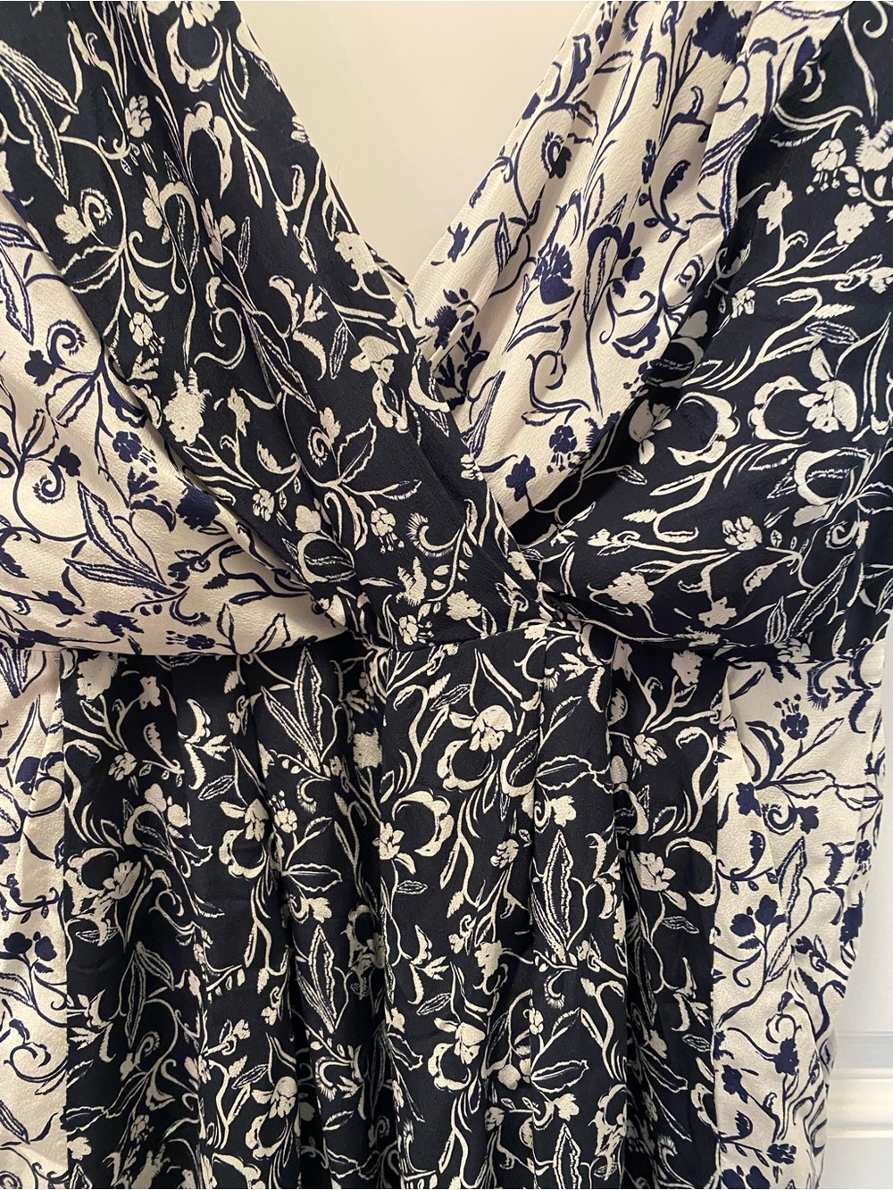 Tanya Taylor Navy and White Printed Sleeveless Jumpsuit - Picture 2 of 10